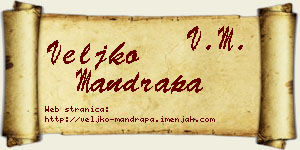 Veljko Mandrapa vizit kartica